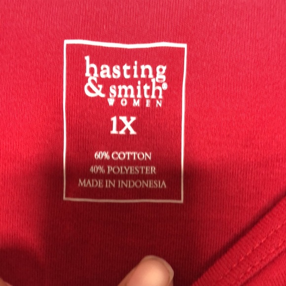 NWT Hasting & Smith Women's Red Sleeveless Stretch Top 1X PLUS SIZE New with Tag - Picture 2 of 7